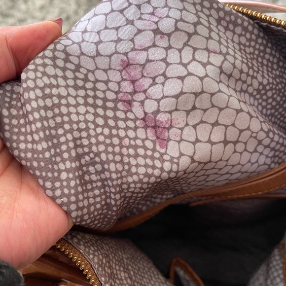 Steve Madden Bwinnie Cognac Brown Hobo zipper bag - Picture 7 of 9